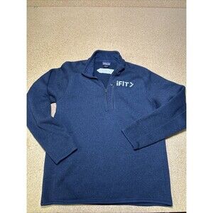 Men's PATAGONIA Better Sweater 1/4 Zip Fleece Pullover NAVY BLUE Size L I2